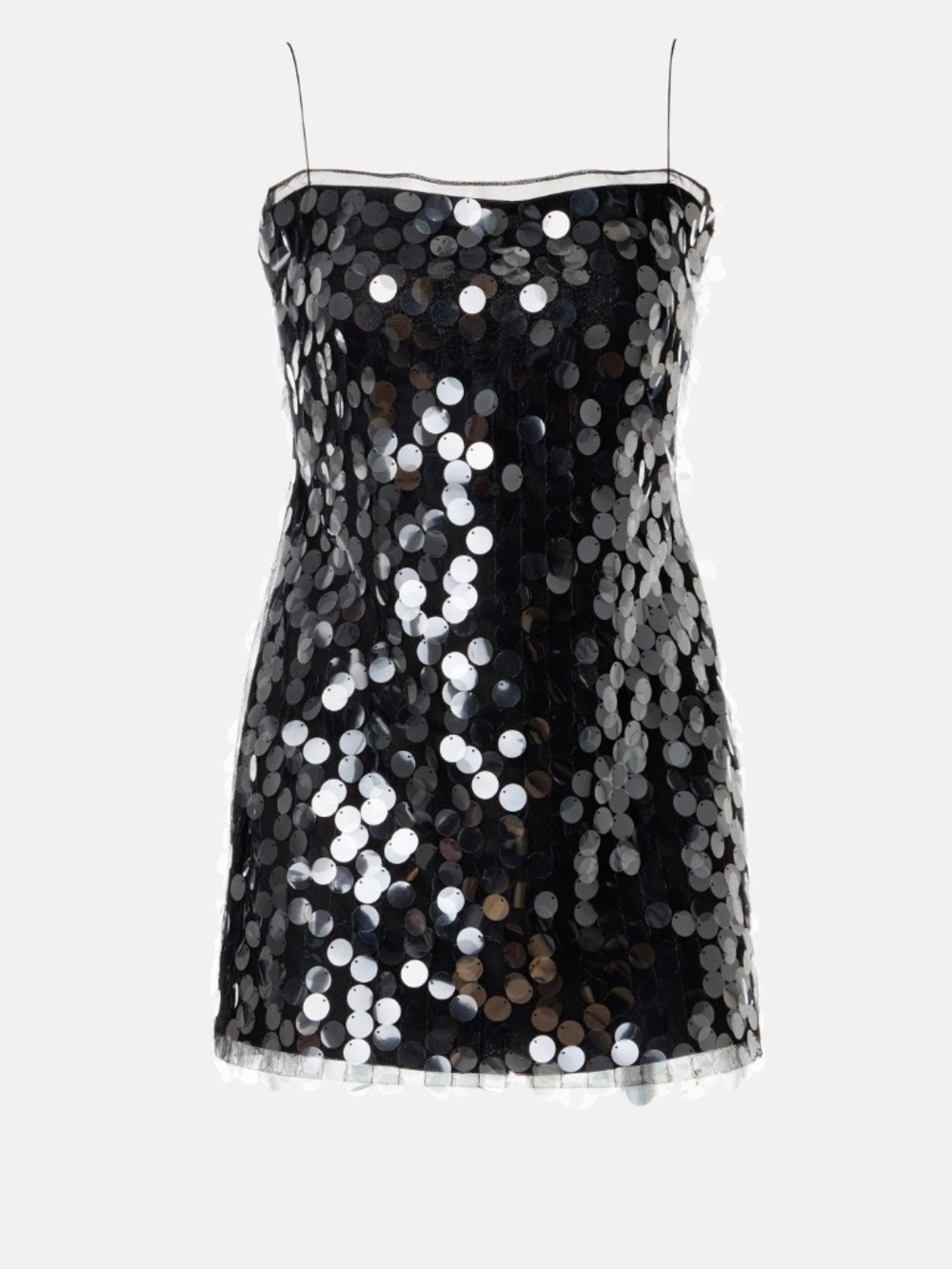 16Arlington 16 Arlington FIA Black Sequin Sequined Mini Tulle Dress UK 10 = US 6